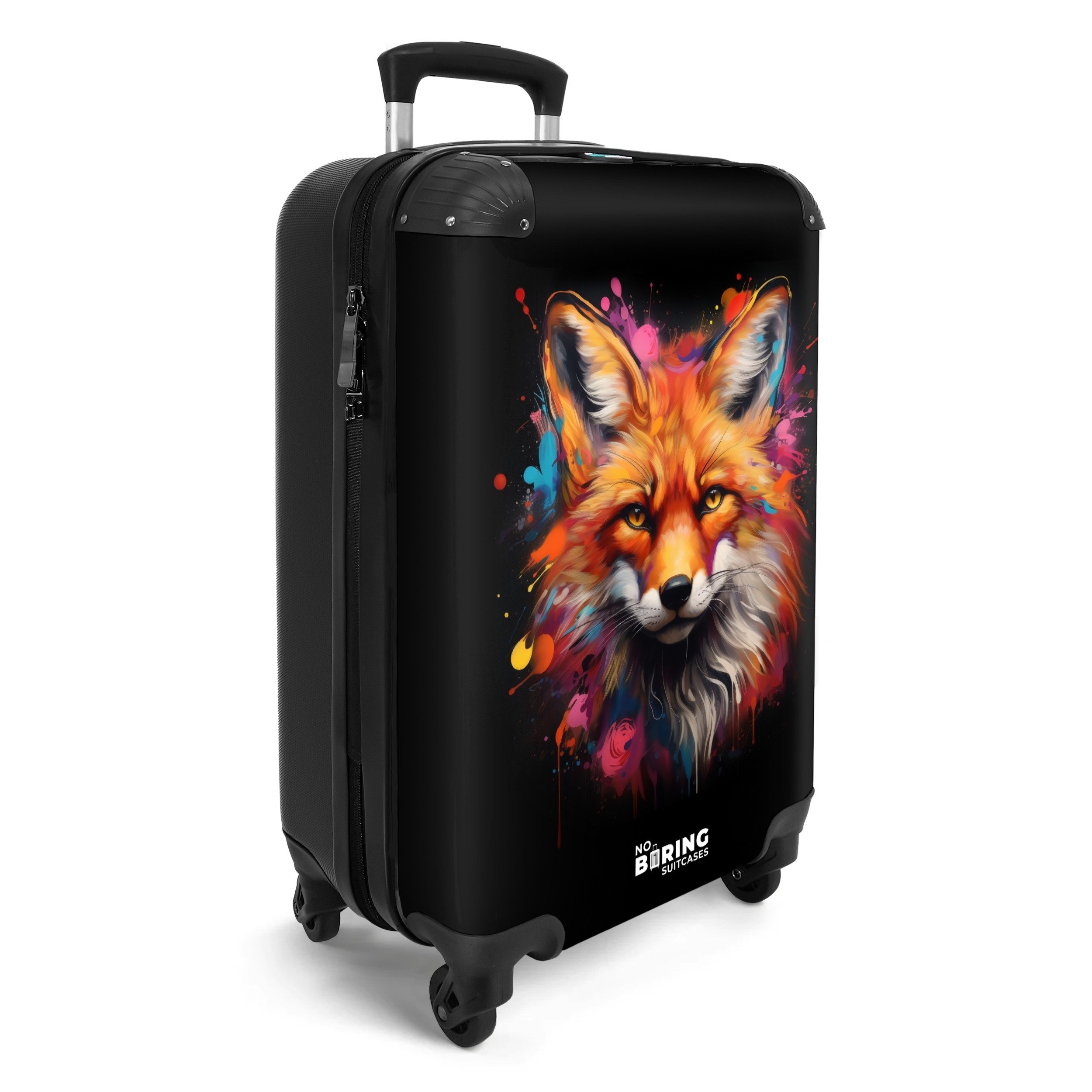 NoBoringSuitcases.com© Hartschalen-Trolley Der Fuchs als Straßenkunstwerk günstig online kaufen