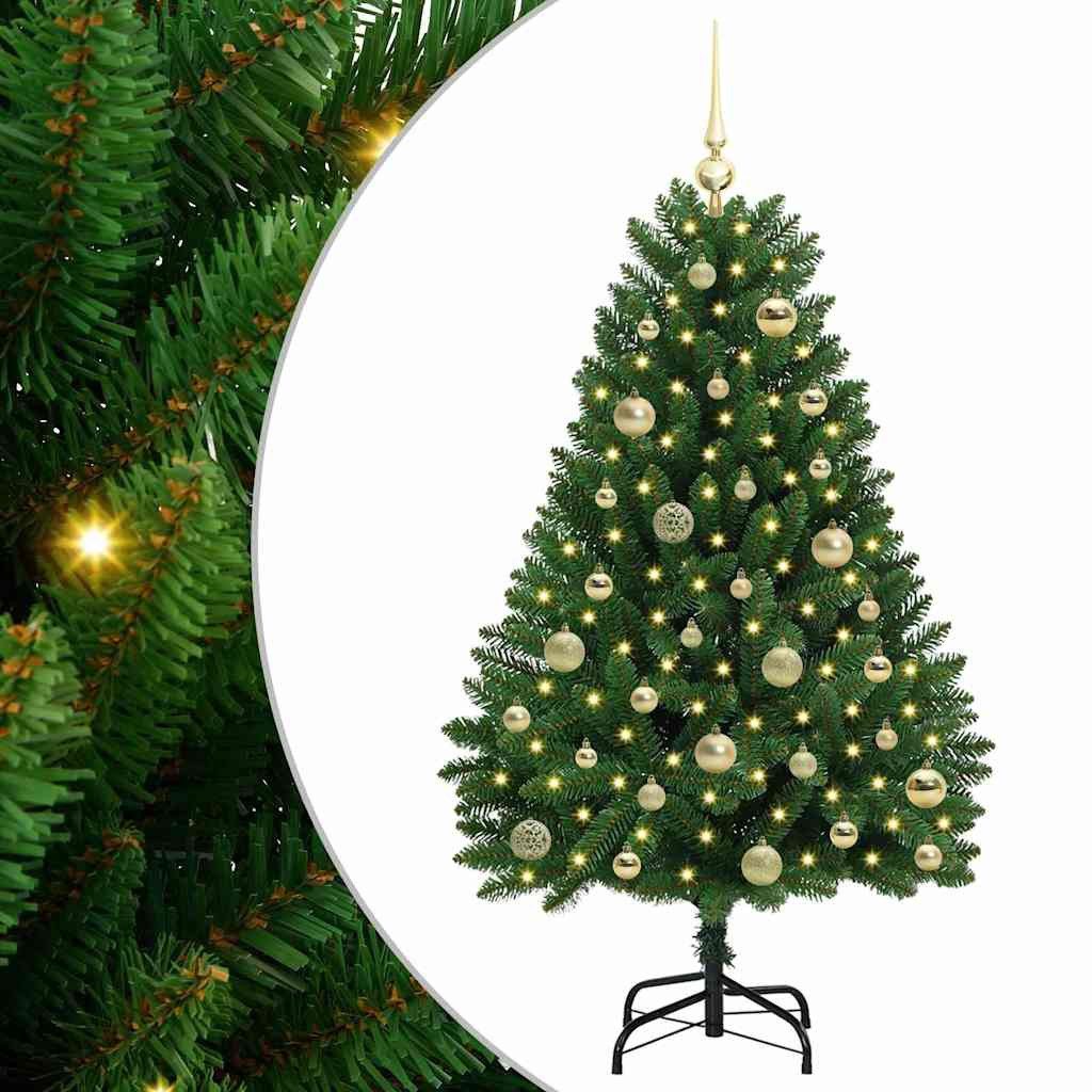 vidaXL Christbaumschmuck Künstlicher Weihnachtsbaum Grün 120 cm PVC und Metall (1-tlg)