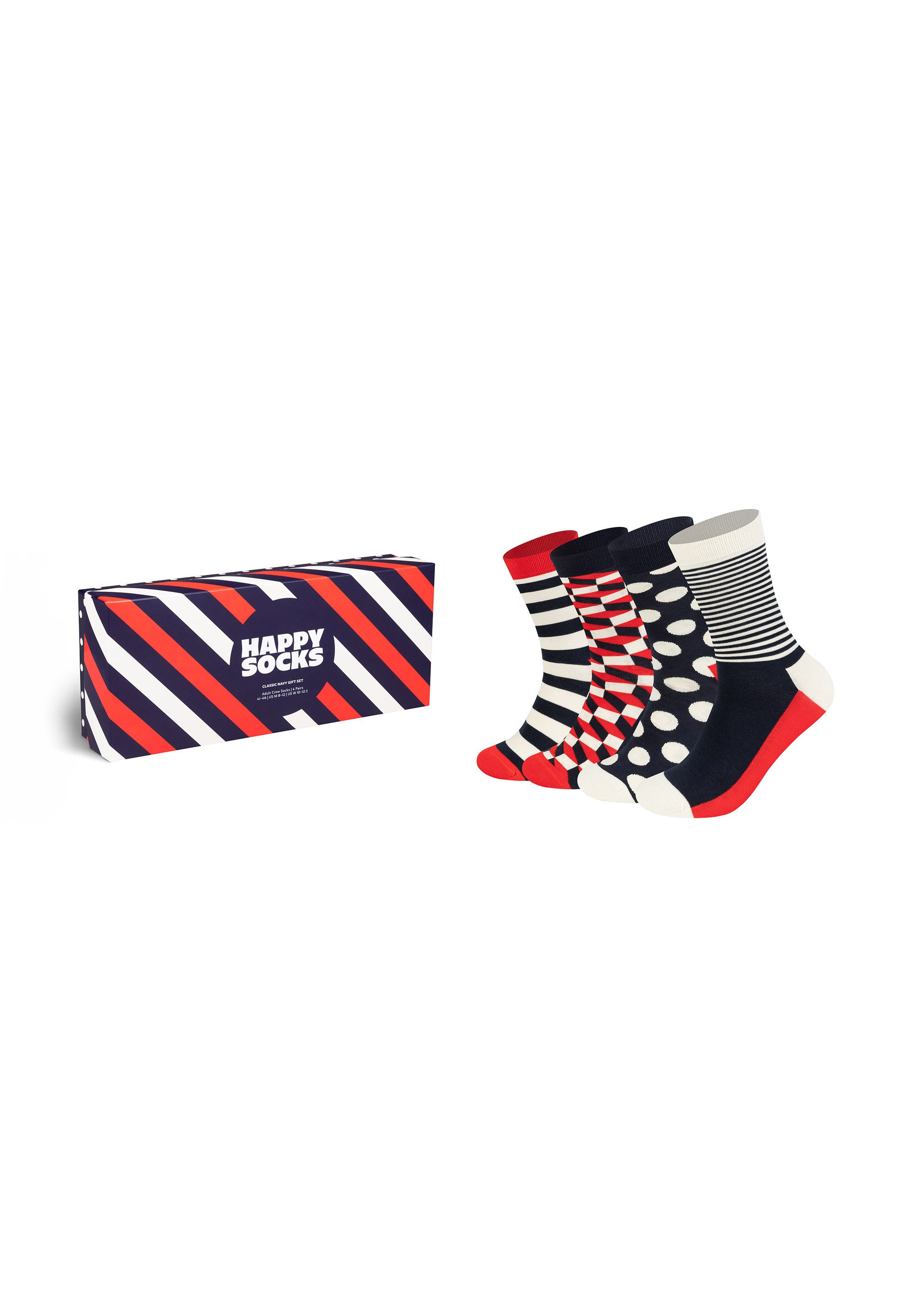 Happy Socks Basicsocken 4-Pack Classic Navy Socks Gift Set aus nachhaltiger günstig online kaufen
