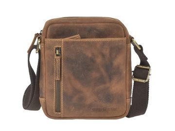 Greenburry Umhängetasche "Vintage" Leder, Schultertasche, Herrentasche 18x21cm, antik Look