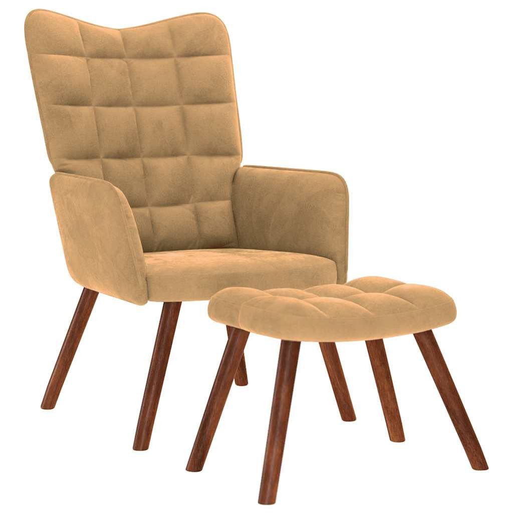 vidaXL Sessel Relaxsessel mit Hocker Braun günstig online kaufen