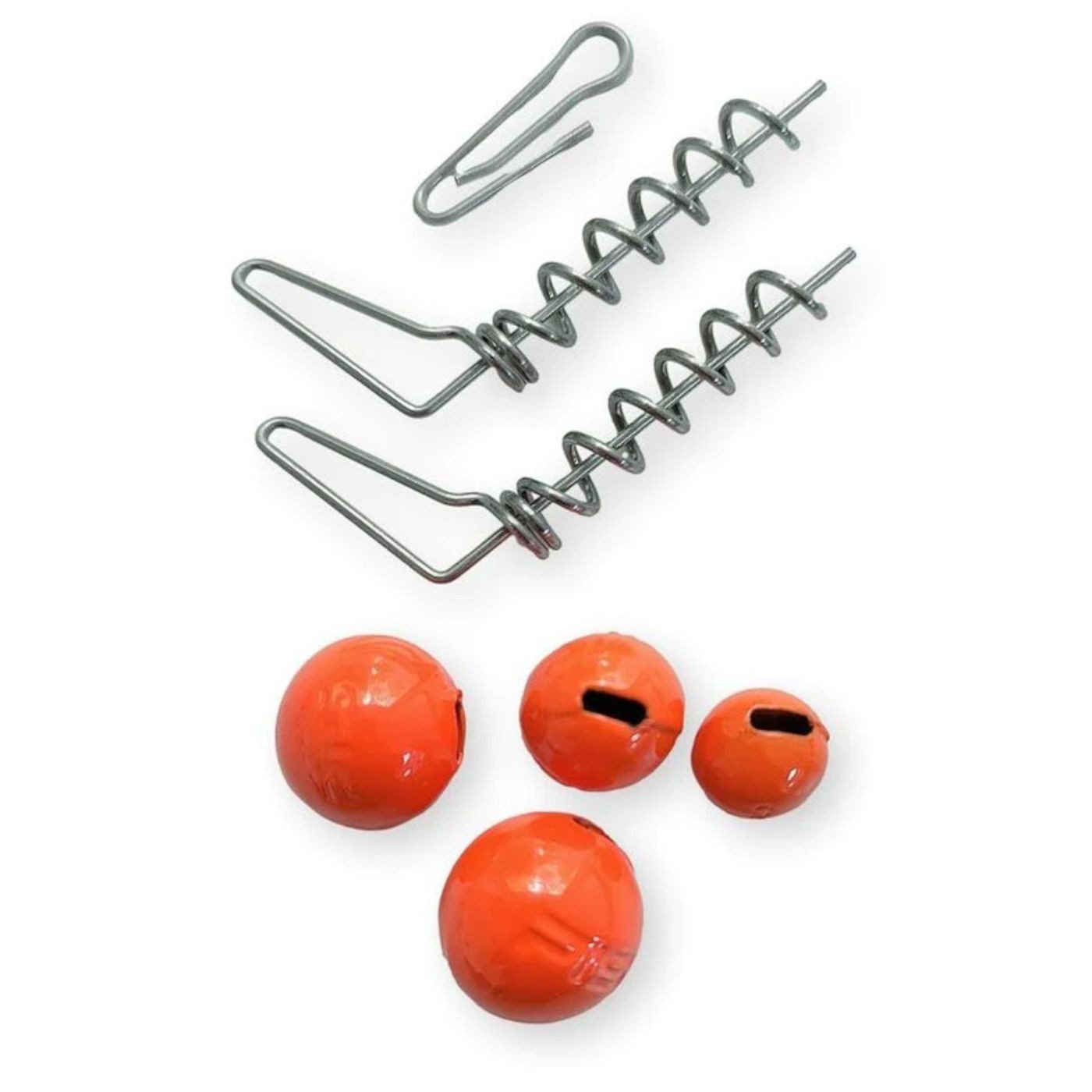 Kunstköder Pikecraft The System Light Set UV Orange Lead Free - Schraubspiralen