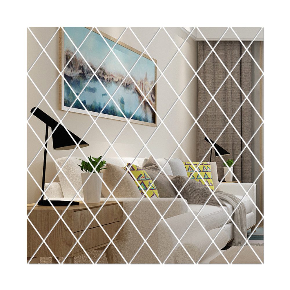 Zaewry 3D-Wandtattoo Wandspiegel Spiegelfliesen Selbstklebend DIY Acryl wanddeko Mirror (17 St), für Zuhause Wohnzimmer Schlafzimmer Dekor
