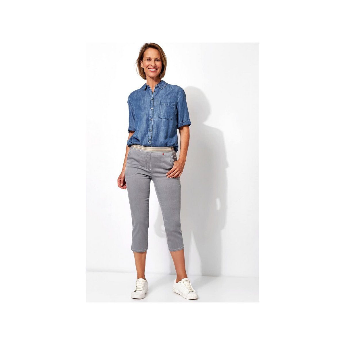 grau 5-Pocket-Jeans by TONI Relaxed (1-tlg)