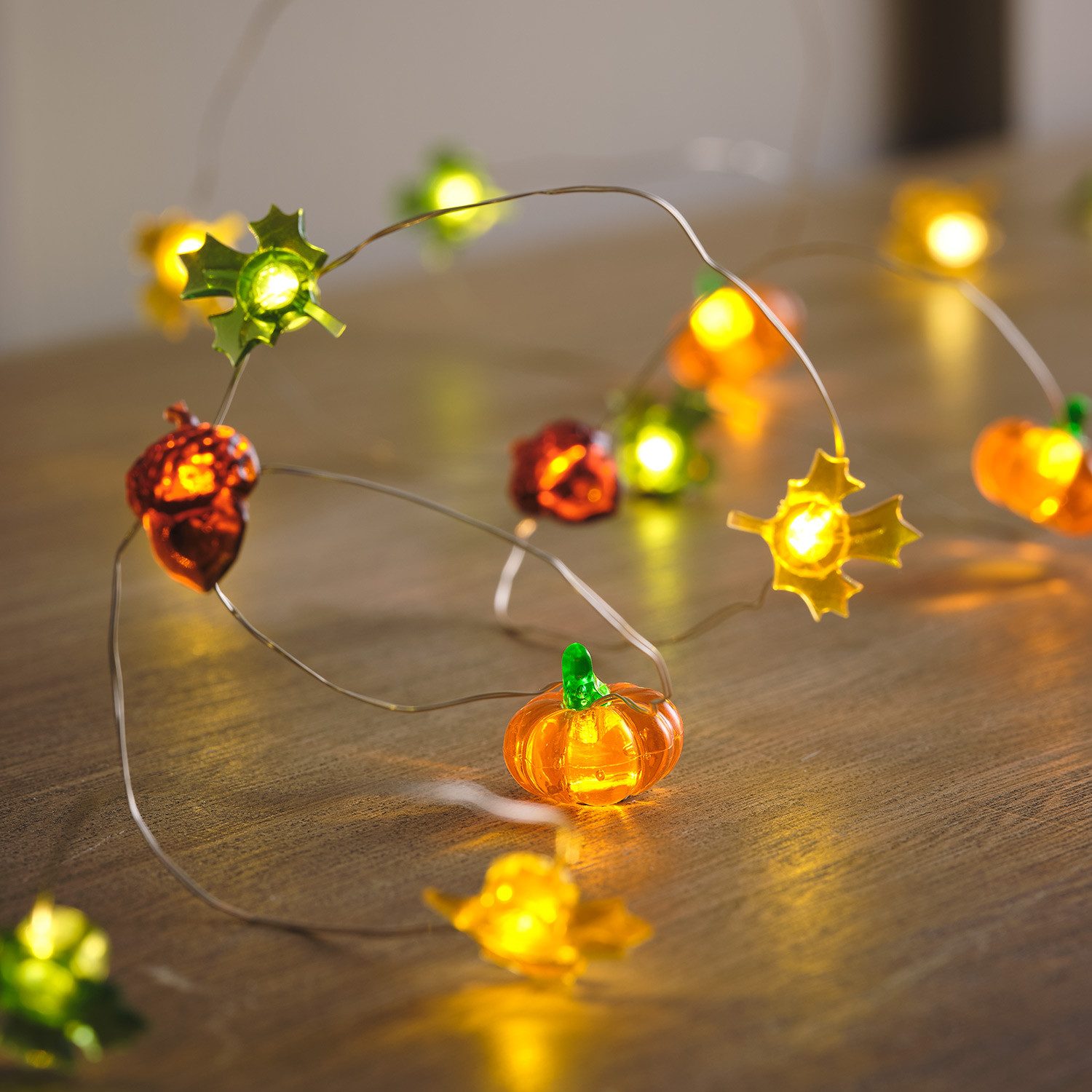 Lights4fun LED-Lichterkette 30er Lichterkette Herbstfarben – Bild 3 von 5