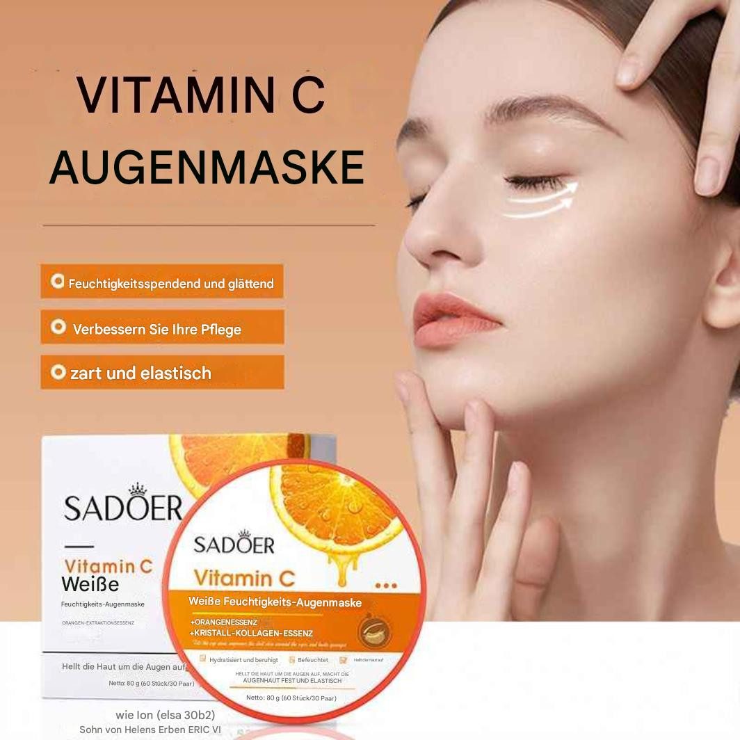 Montegoni Anti-Aging-Creme SADOER Vitamin C Augencreme gegen Augenringe und Schwellungen, Vitamin C-reiche Formel, Antioxidativer Schutz