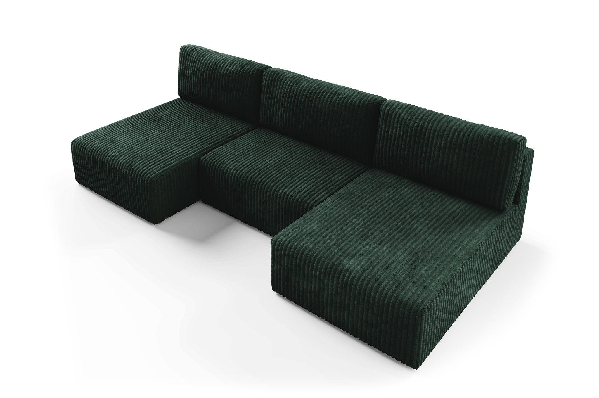 Fun Möbel Wohnlandschaft Sofa NATALIA mit Schlaffunktion in Stoff Tilia, Rundumbezug, mit Bettkasten