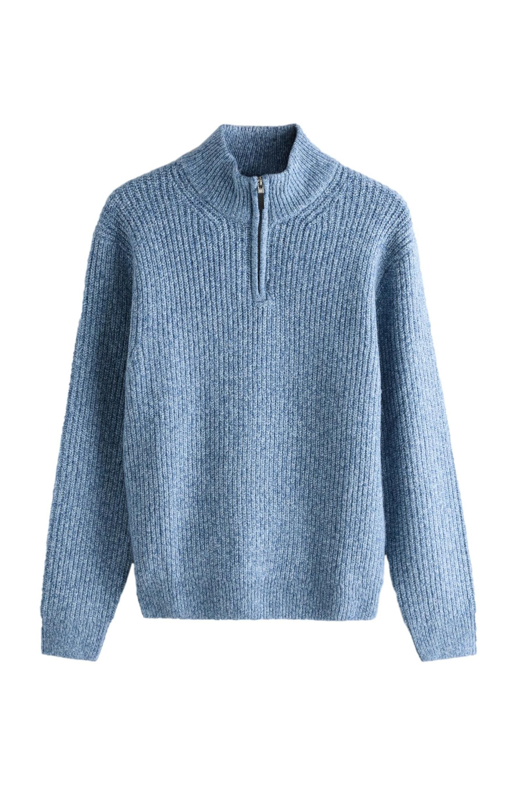 Troyer Regular Fit Strukturstrickpullover mit Viertel-RV