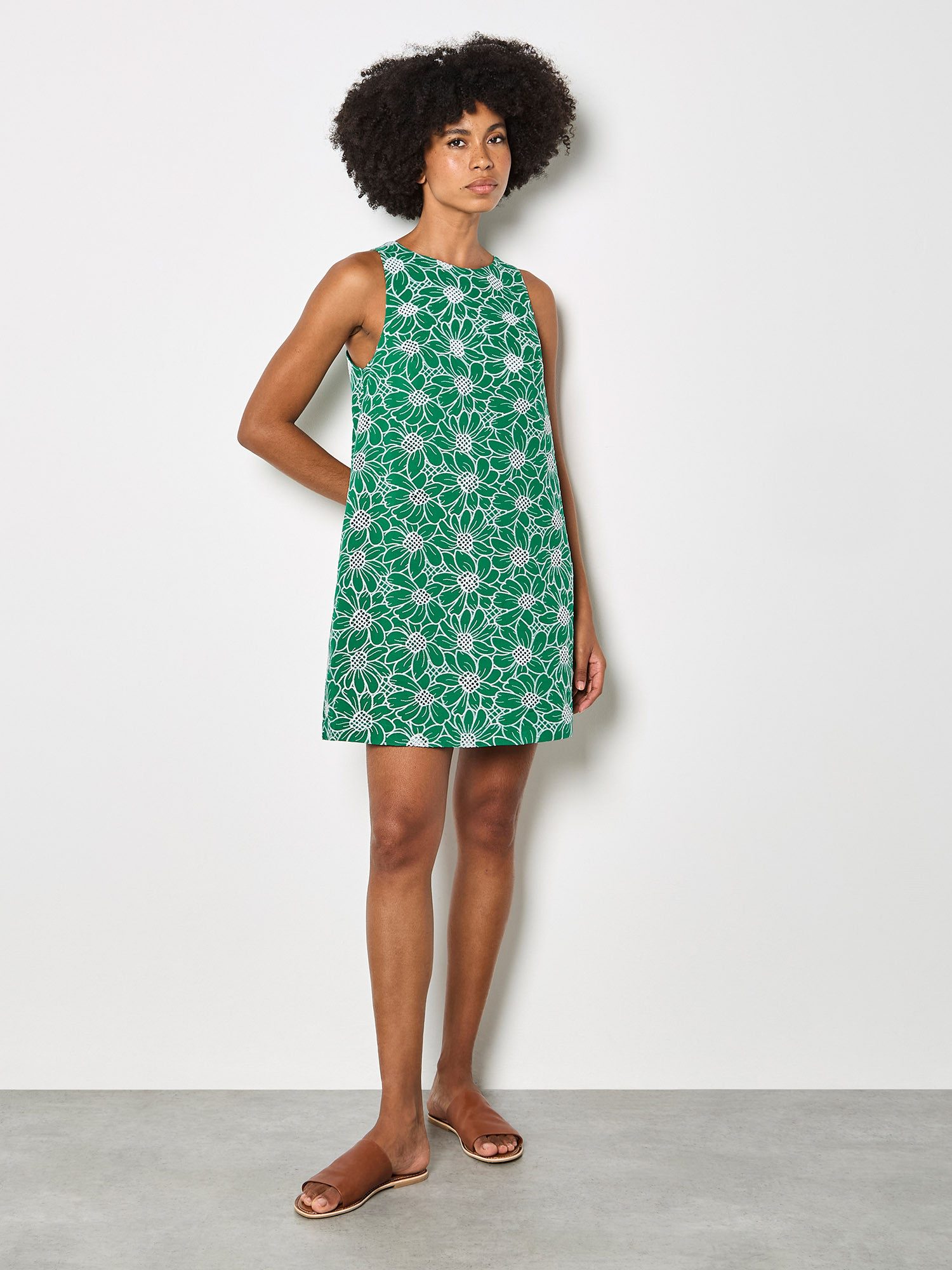 Apricot Minikleid Mini-Etuikleid mit Blumenstickerei