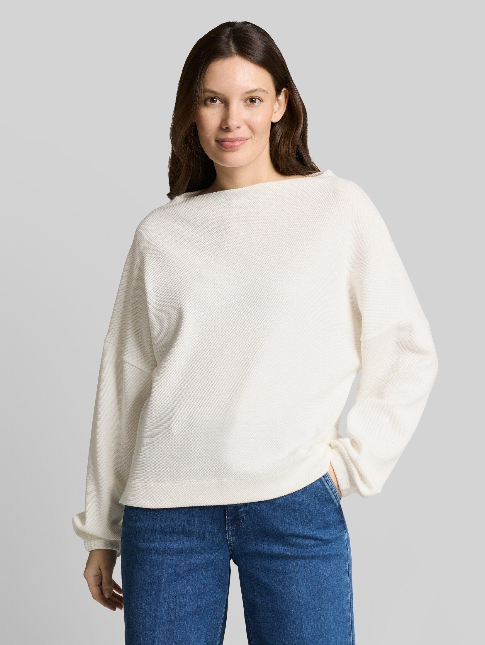TOM TAILOR Sweatshirt Strick & Sweatshirts Sweatshirt mit Stehkragen