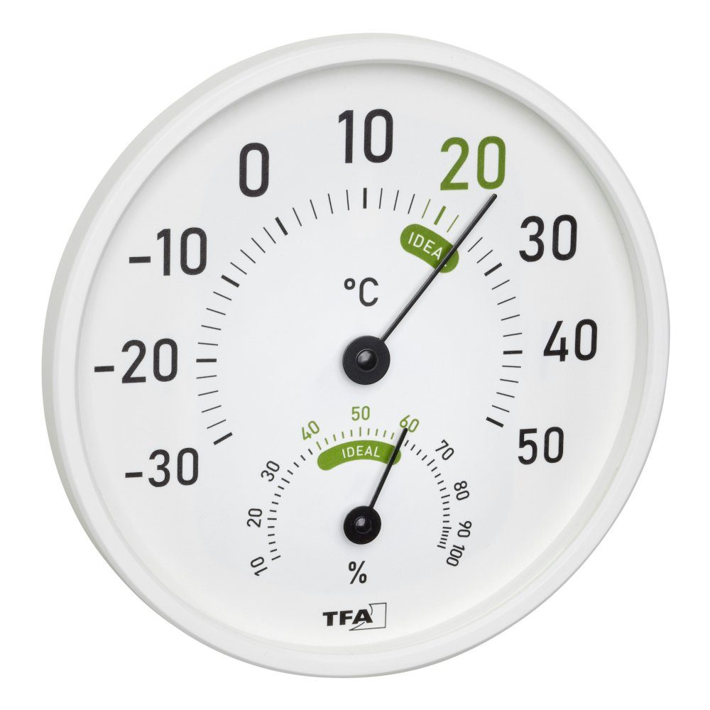 Raumthermometer analoges Thermometer Hygrometer TFA 45.2045.02 Raumklimakontrolle