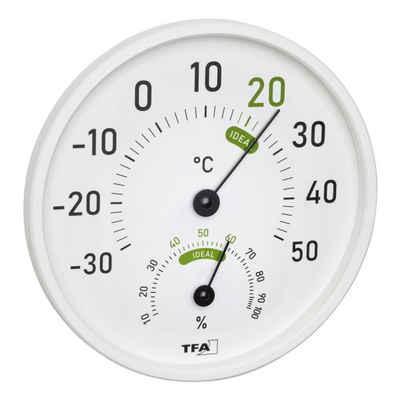 TFA Dostmann Raumthermometer analoges Thermometer Hygrometer TFA 45.2045.02 Raumklimakontrolle
