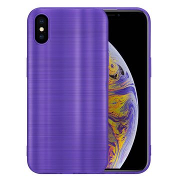 Cadorabo Handyhülle Apple iPhone XS MAX Apple iPhone XS MAX, Schutzhülle - TPU Silikon Hülle - im Brushed Design