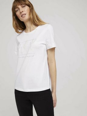 TOM TAILOR T-Shirt Print T-Shirt mit Bio-Baumwolle