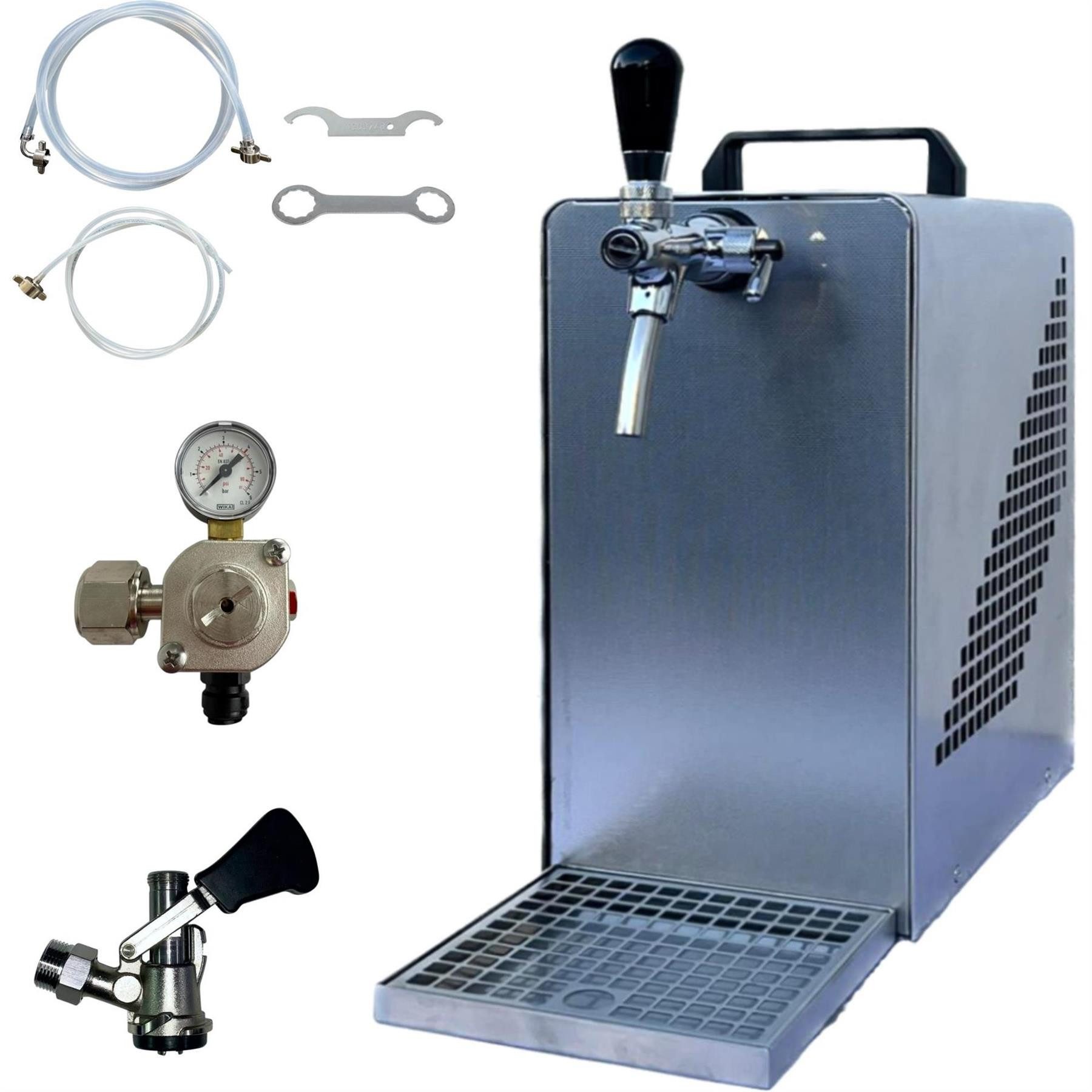 BieTal Bierzapfanlage BieTal® Bierzapfanlage Bierkühler Zapfanlage 30 Liter/h SET 5/8 Zoll, Bier Zapfanlage mit Durchlaufkühler