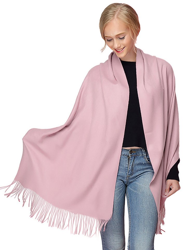 Moschen-Bayern Kaschmirschal Pashmina Stola Damen Kaschmir Schultertuch Abendkleid festlich Schal, mit Fransen