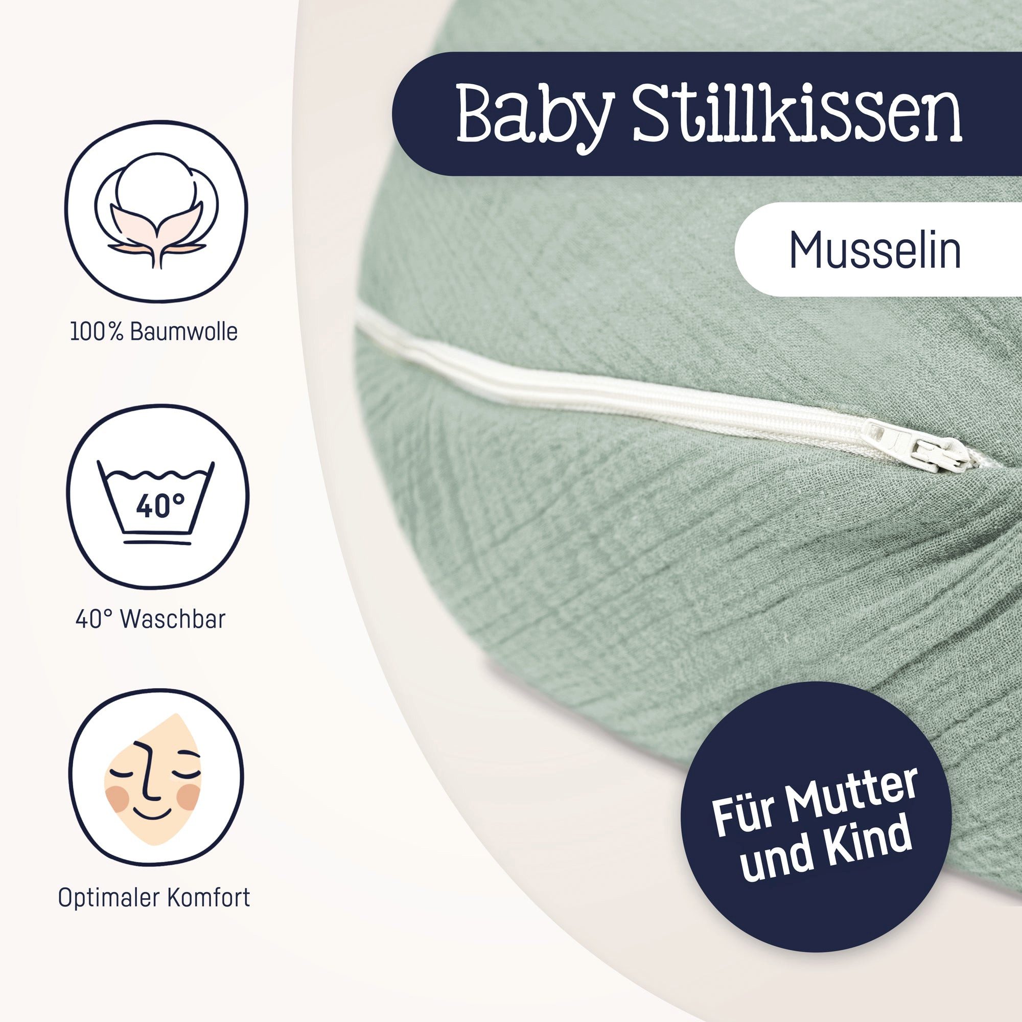 Julius Zöllner Stillkissen grün, 1-tlg.