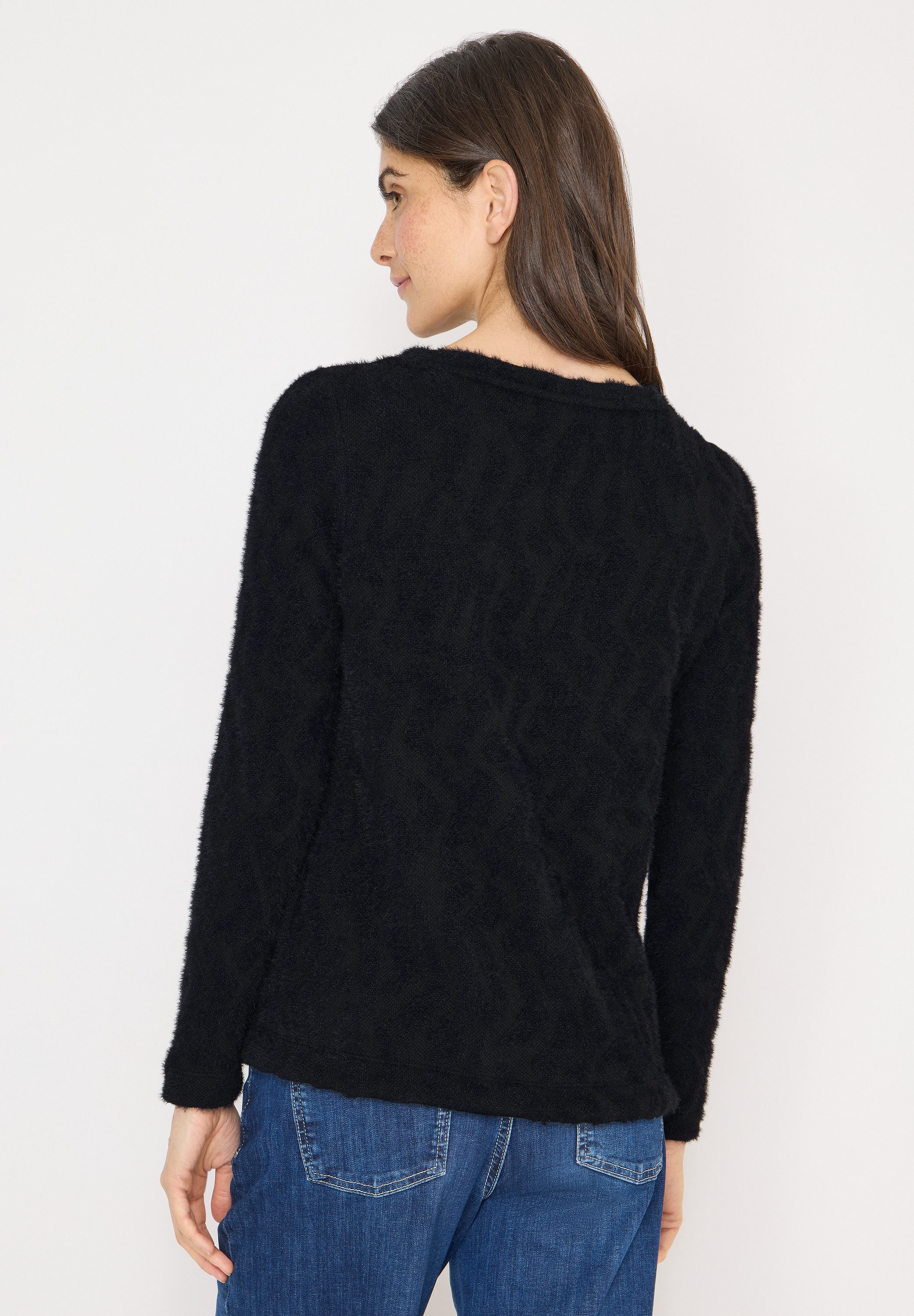 CECIL Langarmshirt mit Tunnelzug am Saum