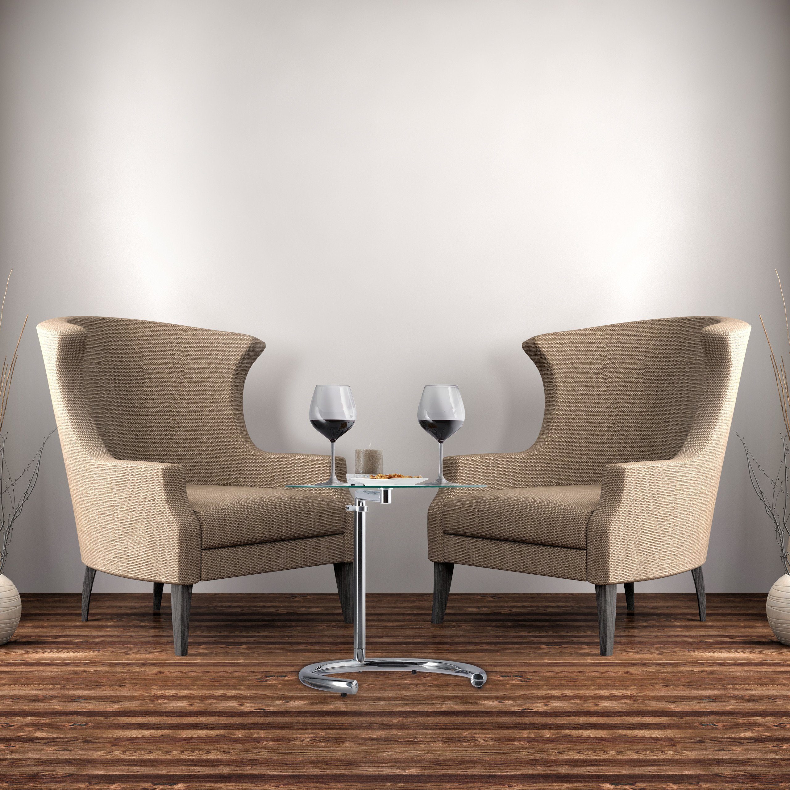 relaxdays Beistelltisch Kaffeetisch höhenverstellbar