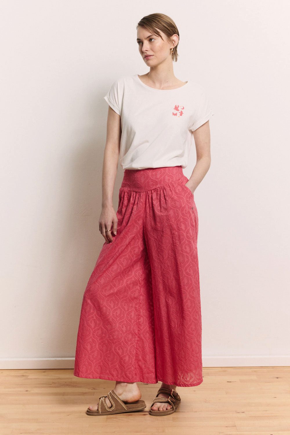 Tranquillo Stoffhose Hose Soniaa in Batist-Optik GOTS GOTS-zertifizierte Culotte in Batist-Optik aus 100 % Bio-Baumwolle