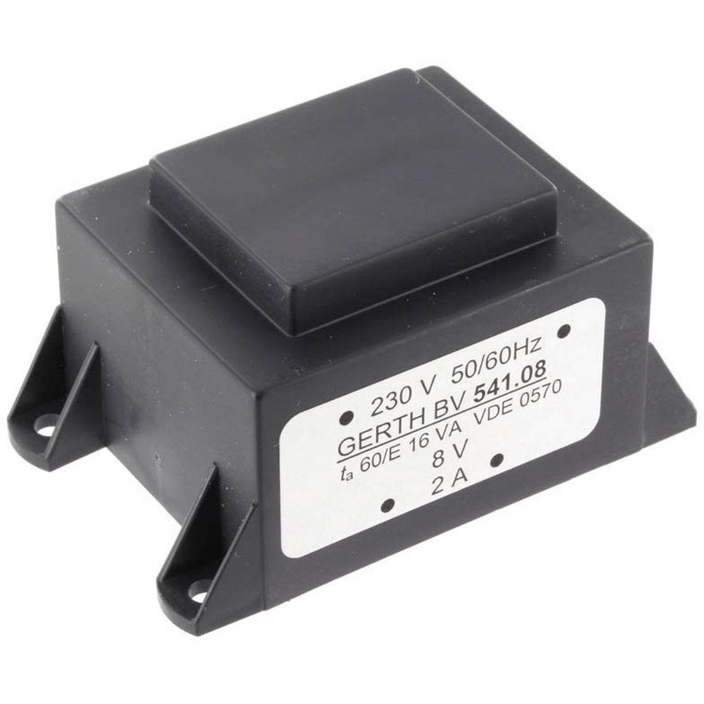 Gerth Gerth PTA543002 Printtransformator 1 x 230 V 2 x 15 V/AC 16 VA 533 mA Trafo