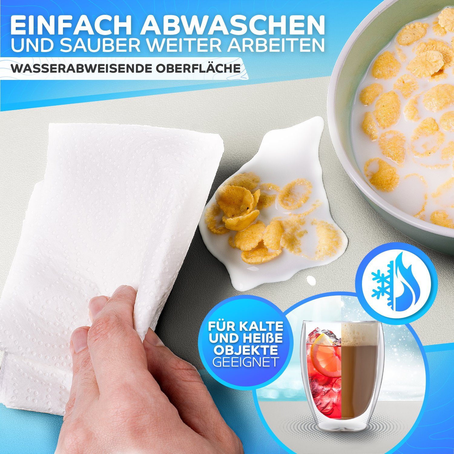 MAXLVL Gaming Mauspad Schreibtischunterlage - Mauspad mit Vernähte Kanten - abwaschbar (in 80x40 cm / 60x35 cm, Schreibtisch Unterlage für Büro), Tischunterlage – Bild 4 von 5