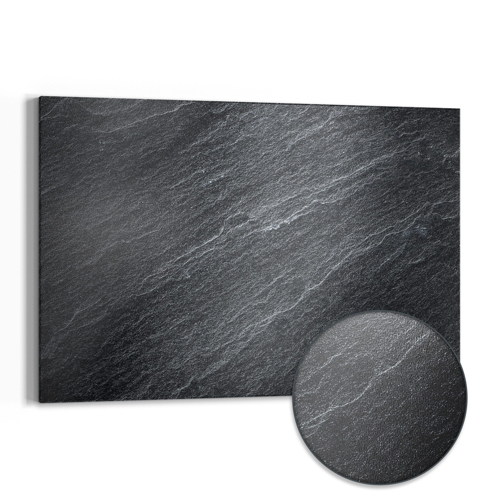 DEQORI Magnettafel 'Klassischer Schieferstein', Metall Whiteboard für alle Magnete, Magnetboard magnetisch