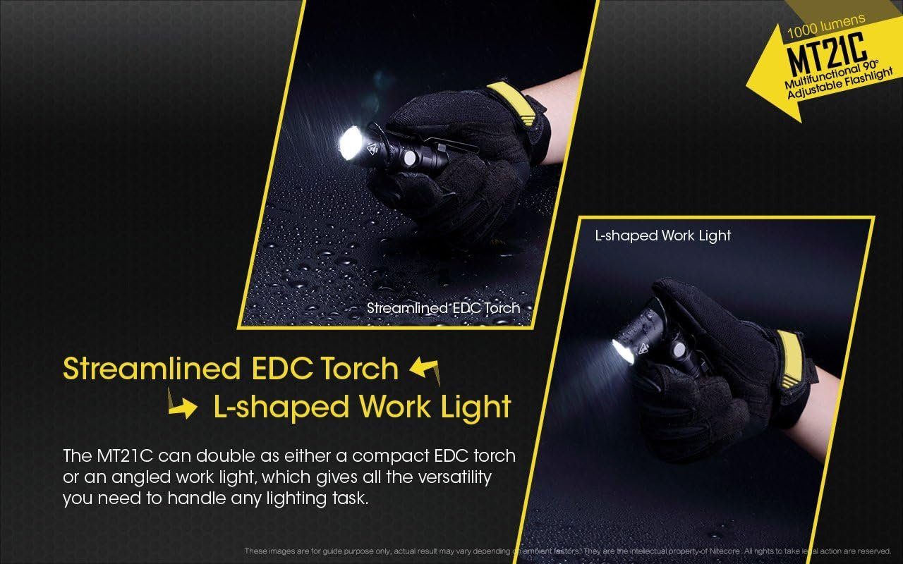 Nitecore LED Taschenlampe Mt21c (1-St) Taschenlampe, multifunktionale Schwarz