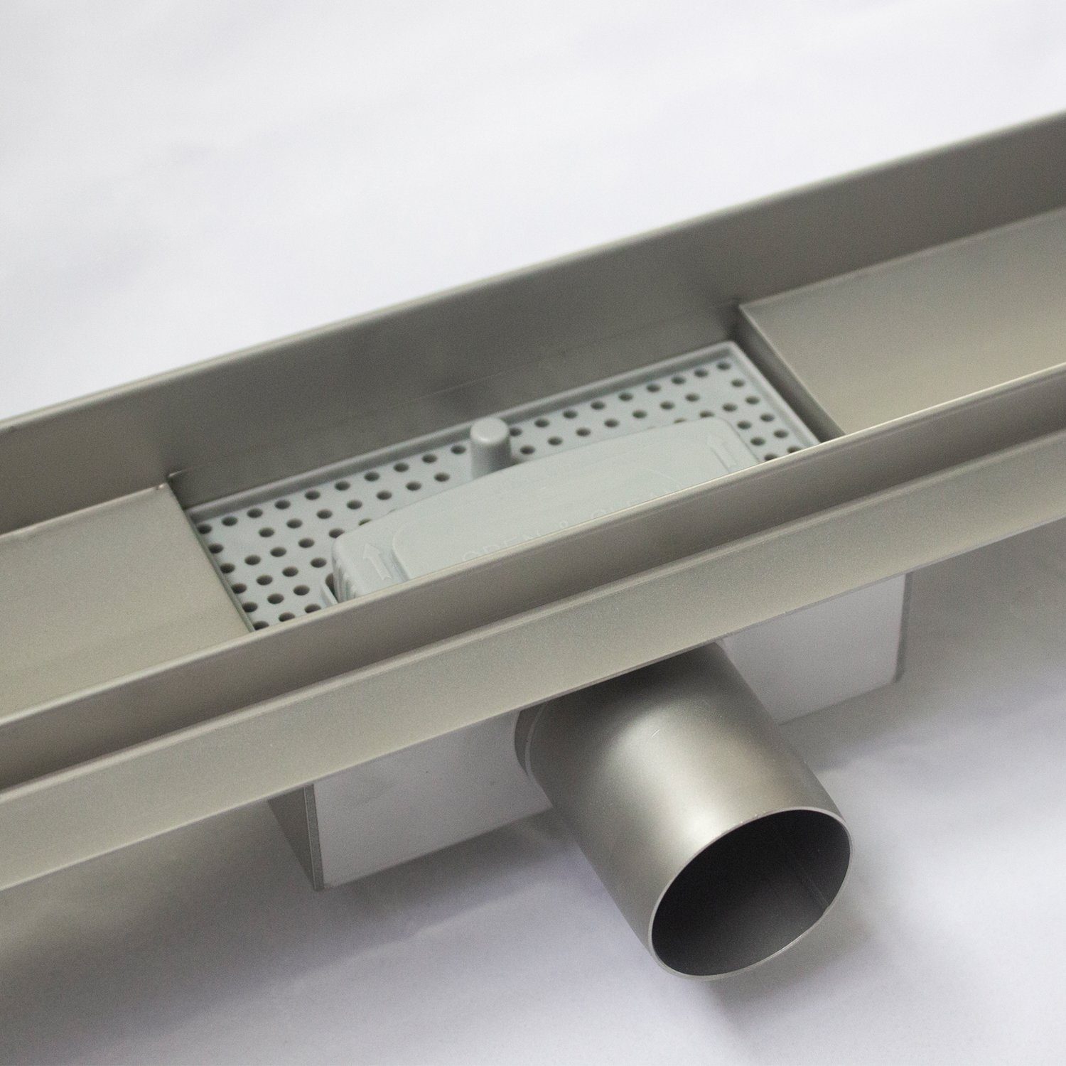 duschspa Duschrinne 50-100cm Edelstahl Lange Wellen Abdeckung, Versteckte Ablaufrinne, mit Geruchsstop und Haarsieb, Silber, Rostfreiem Stahl Duschablauf Bodenablauf