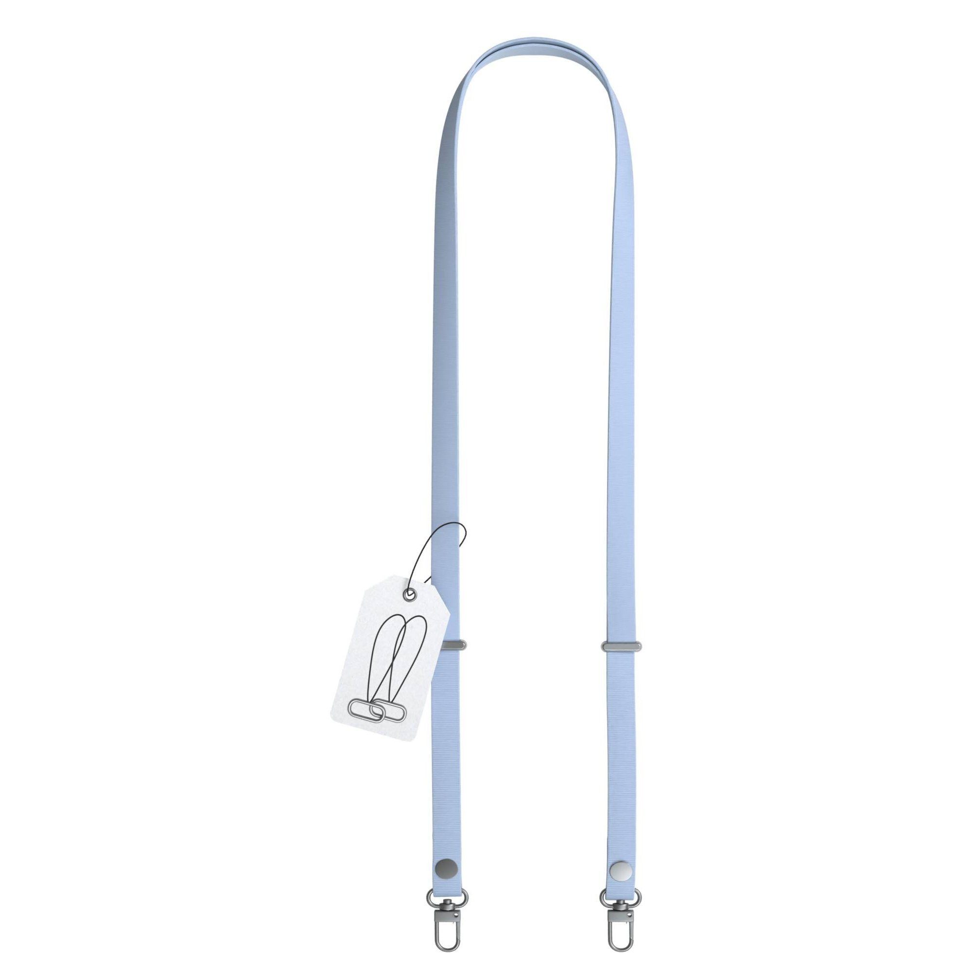 EAZY CASE Schulterriemen Handykette magnetisch Universal für alle Modelle Schlichte Handykette mit Magnet und flexiblen Connectoren in Blau