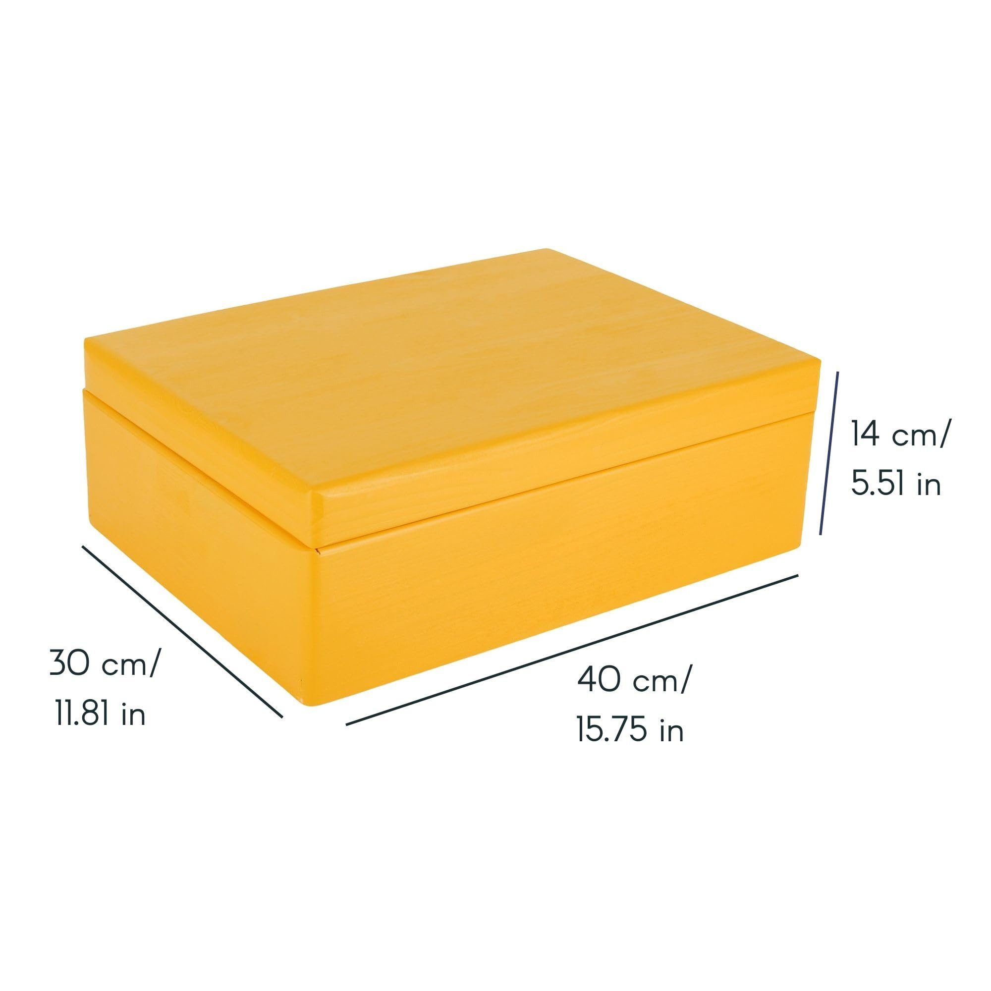 Creative Deco Holzkiste Holzkiste mit Deckel 40x30x14 cm Erinnerungsbox Baby
