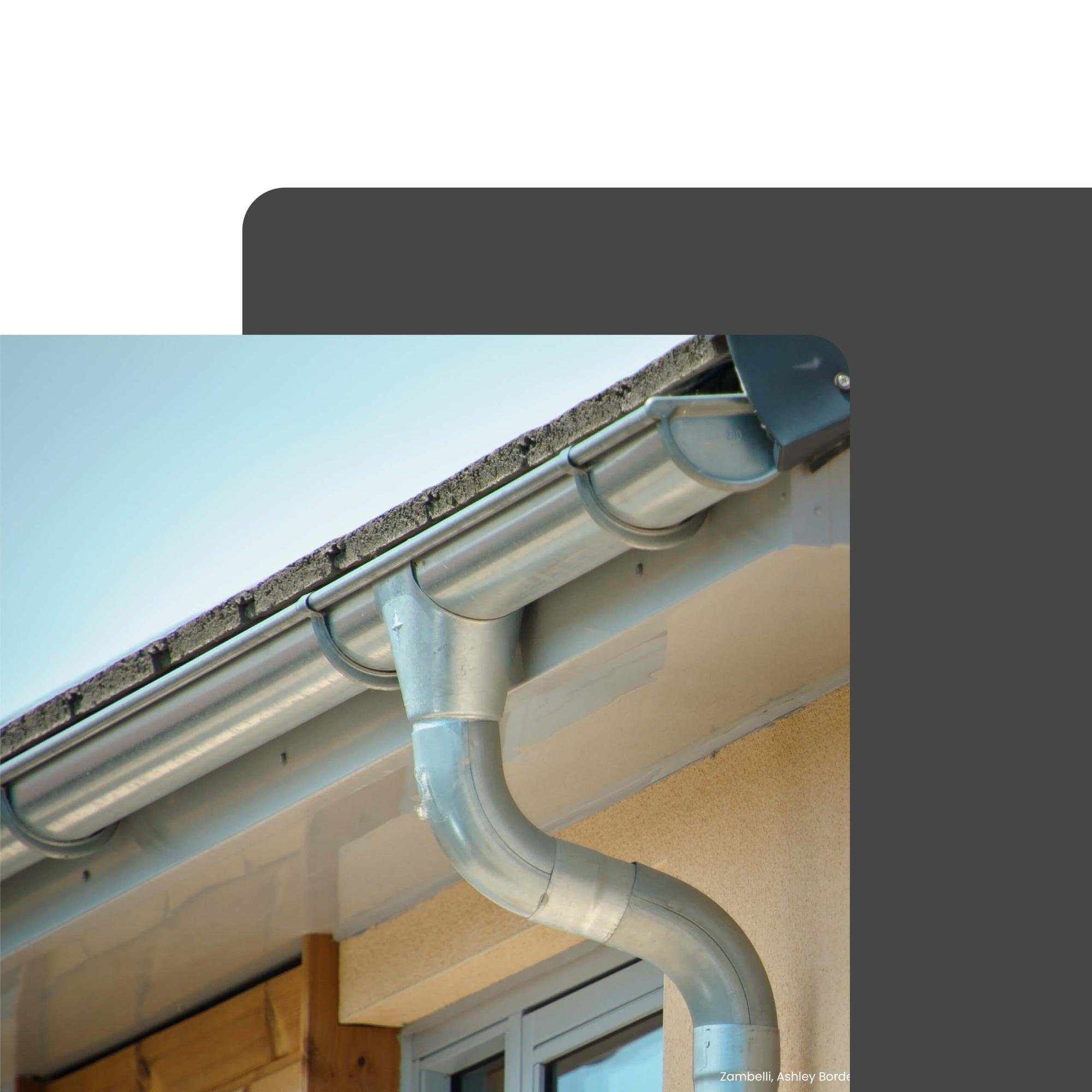 Zambelli Regenfallrohr, (Fallrohrbogen 72 Grad verzinkt, mit Wulst DN 80 Silber), Rohrbogen hoher Korrosionsschutz, einfache Montage ohne löten