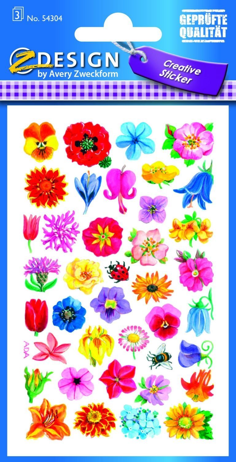 Avery Zweckform Etiketten AVERY Zweckform 54304 114x Aufkleber Blüten