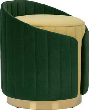 Kayoom Sitzhocker Hocker Corin 145 (1 St), zweifarbig, modern, komfortable Rückenstütze