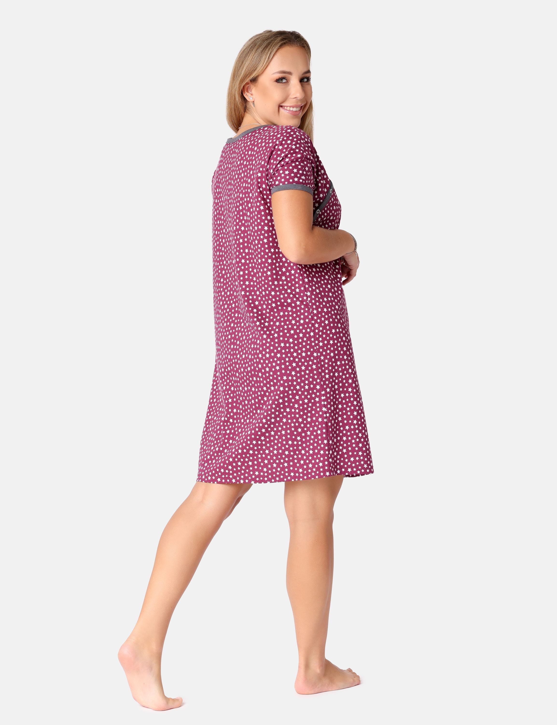 Be Mammy Umstandsnachthemd Damen Nachtkleid Umstandsmode günstig online kaufen