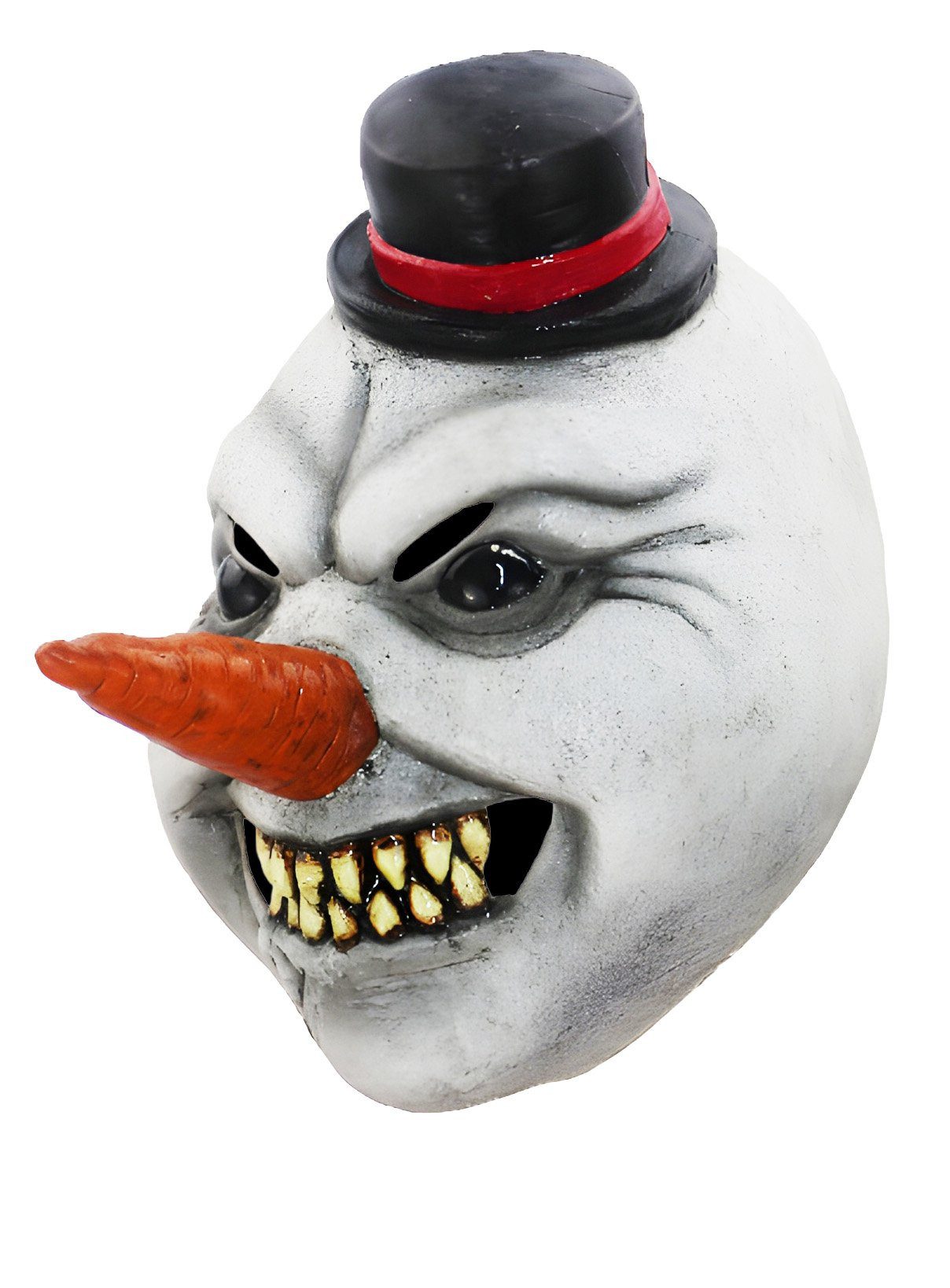 Ghoulish Productions Verkleidungsmaske Bissiger Schneemann Maske, Kaltes Weiß mit bösem Blut