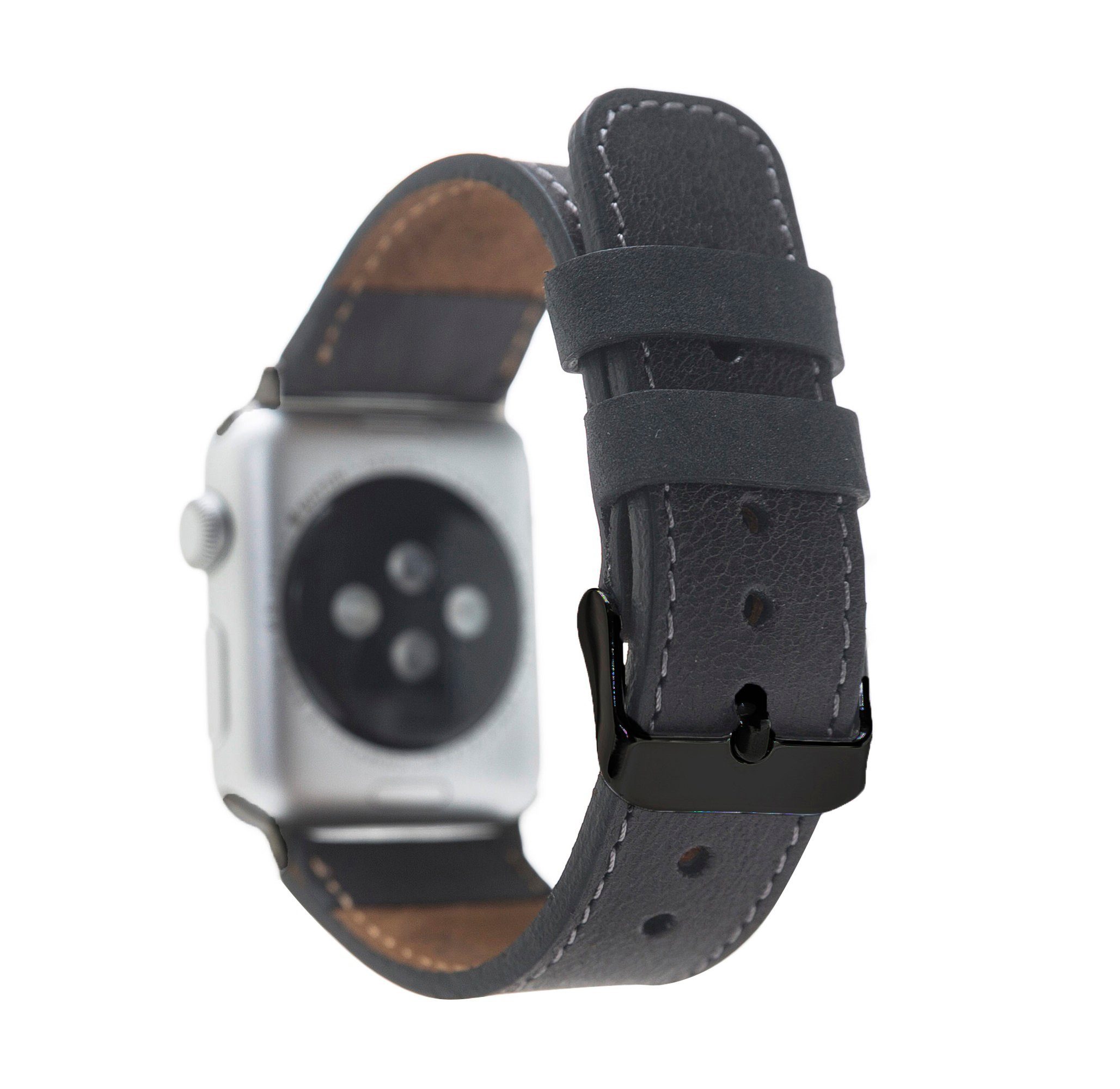 Renna Leather Uhrenarmband Apple Watch Band für Series Ultra/9/8/7SE/6-1 Echtleder Ersatzarmband Grau