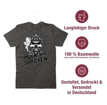 Shirtracer T-Shirt Moin ihr Spacken Totenkopf Norddeutsch Geschenke Sprüche Statement