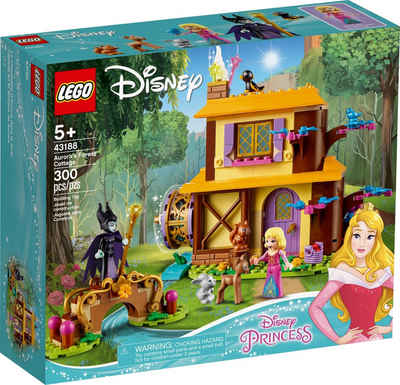 LEGO® Konstruktionsspielsteine LEGO® Disney™ - Auroras Waldhütte, (Set, 300 St)