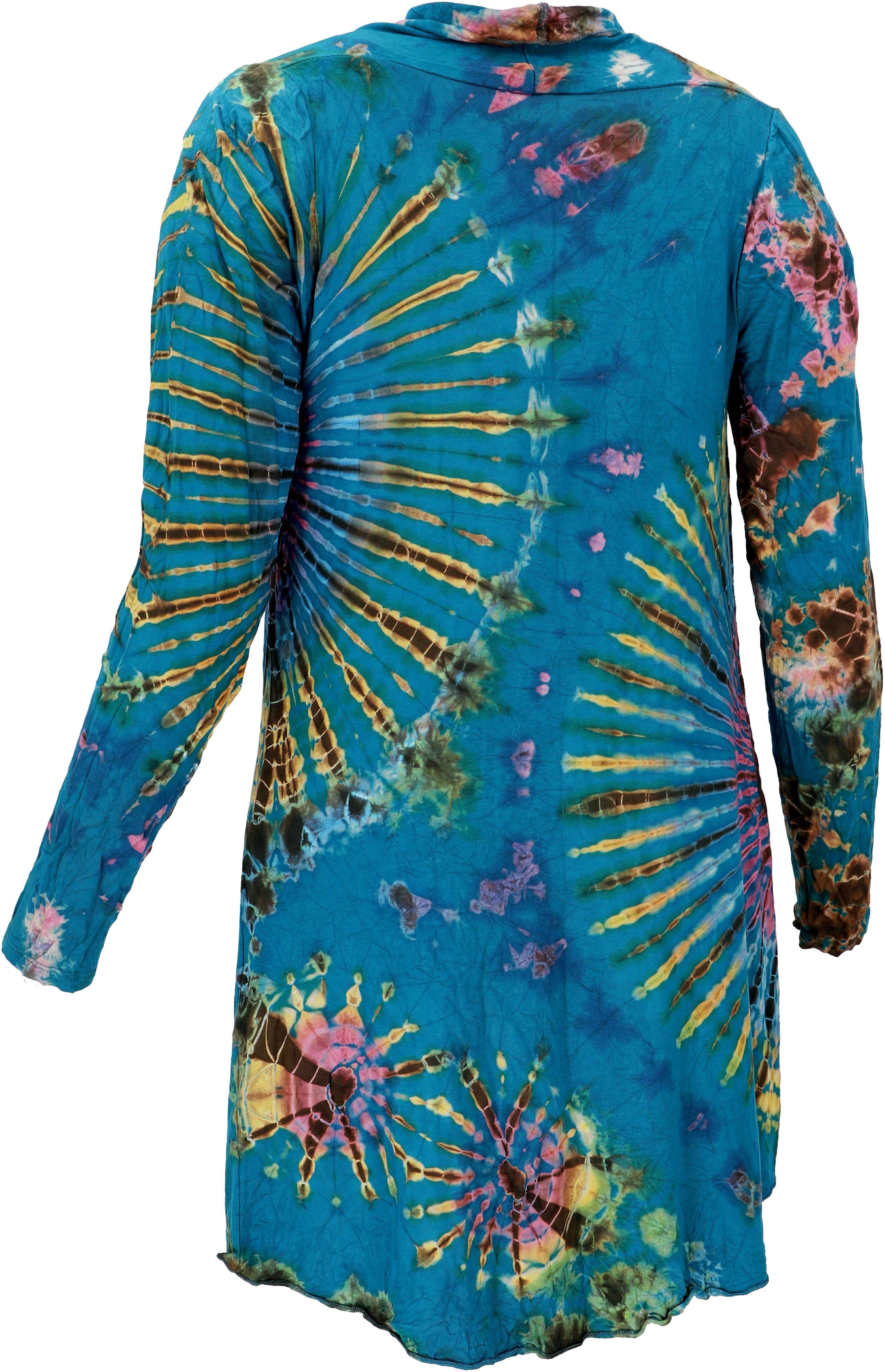 Guru-Shop Langjacke Offener Batik Cardgan, Boho Batikjacke -.. – Bild 3 von 4
