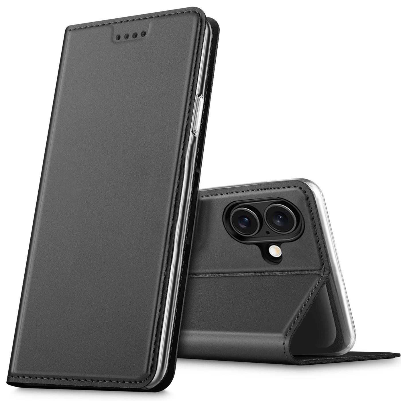 CoolGadget Handyhülle Klapptasche Wallet Kartenfach für Apple iPhone 16 6,1 Zoll, Ultra Slim Flip Case Hülle Klapphülle Cover Schutzhülle
