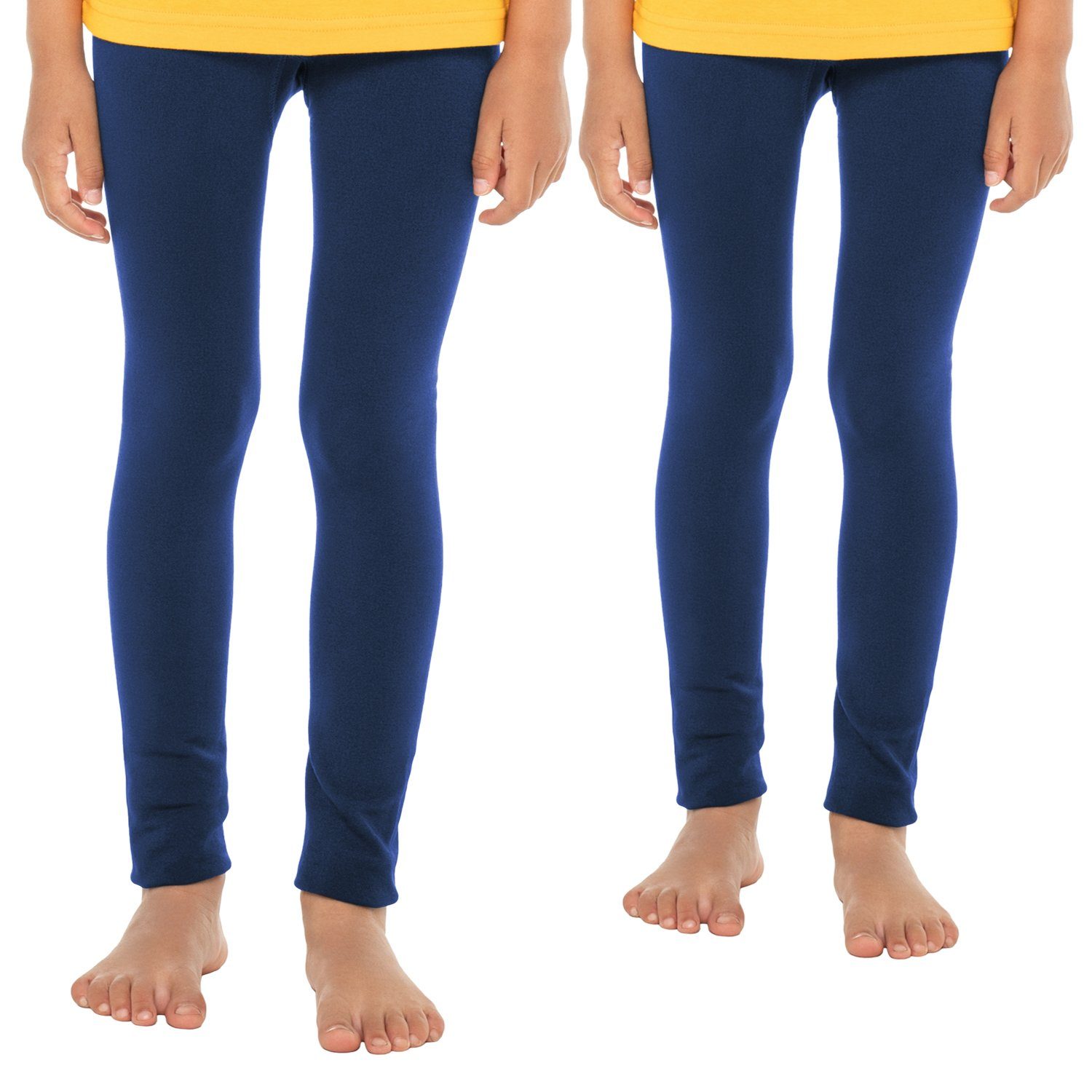 Funktionsleggings warm celodoro mit Stück) Innenfleece Kinder x Blau Thermo - Leggings 2 (1/2