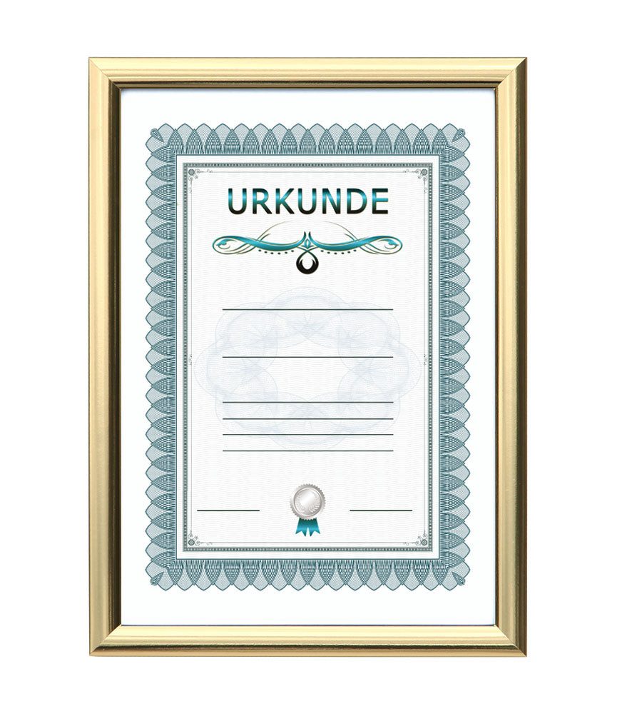 IDEAL TREND Bilderrahmen Prestige Frame Hochwertiger Rahmen für anspruchsvolle Dokumente Urkund, für 1 Bilder (1 St), Kunststoff Bilderrahmen mit Klarglas