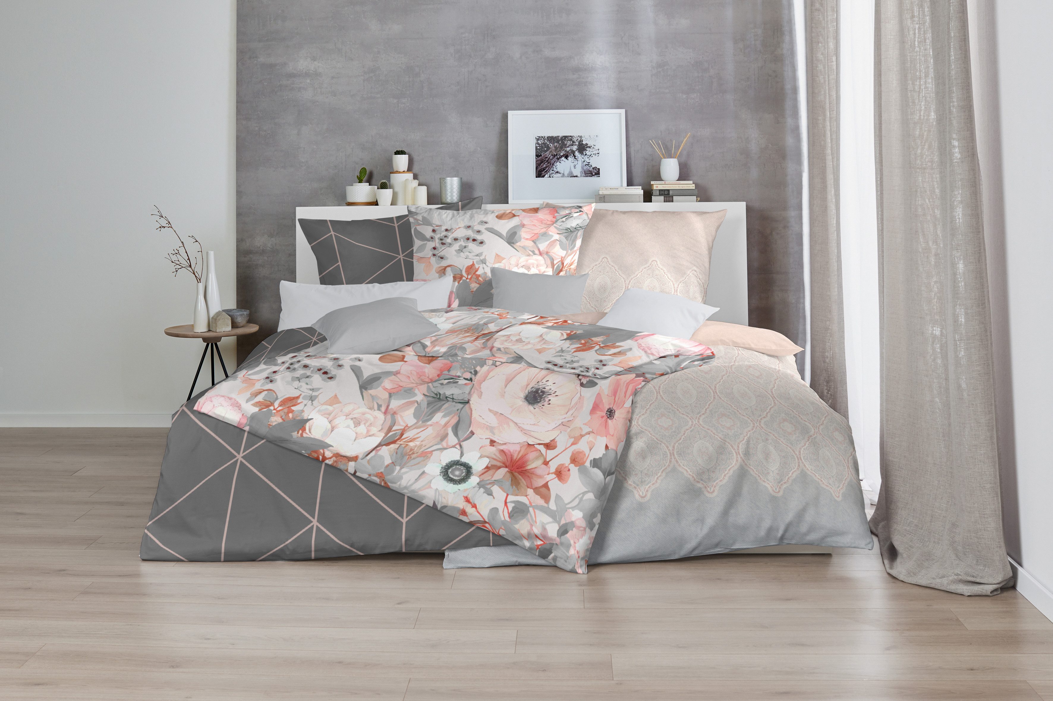 Primera Bettwäsche Feinbiber-Bettwäsche, Mako-Satin, 2 teilig, samtweich und natürlich aus reiner Baumwolle