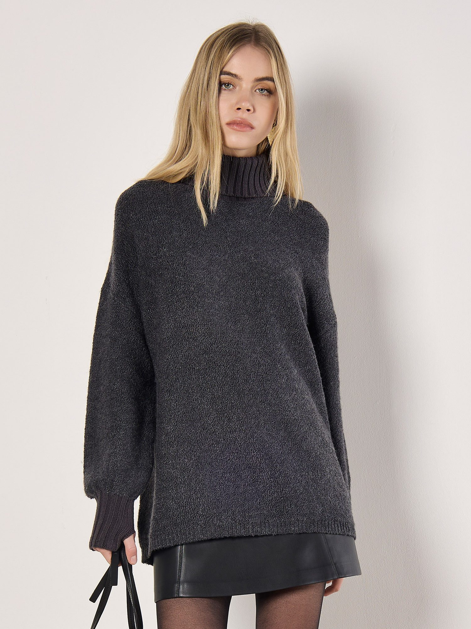 Apricot Strickpullover Bouclé-Pullover in Unifarben günstig online kaufen