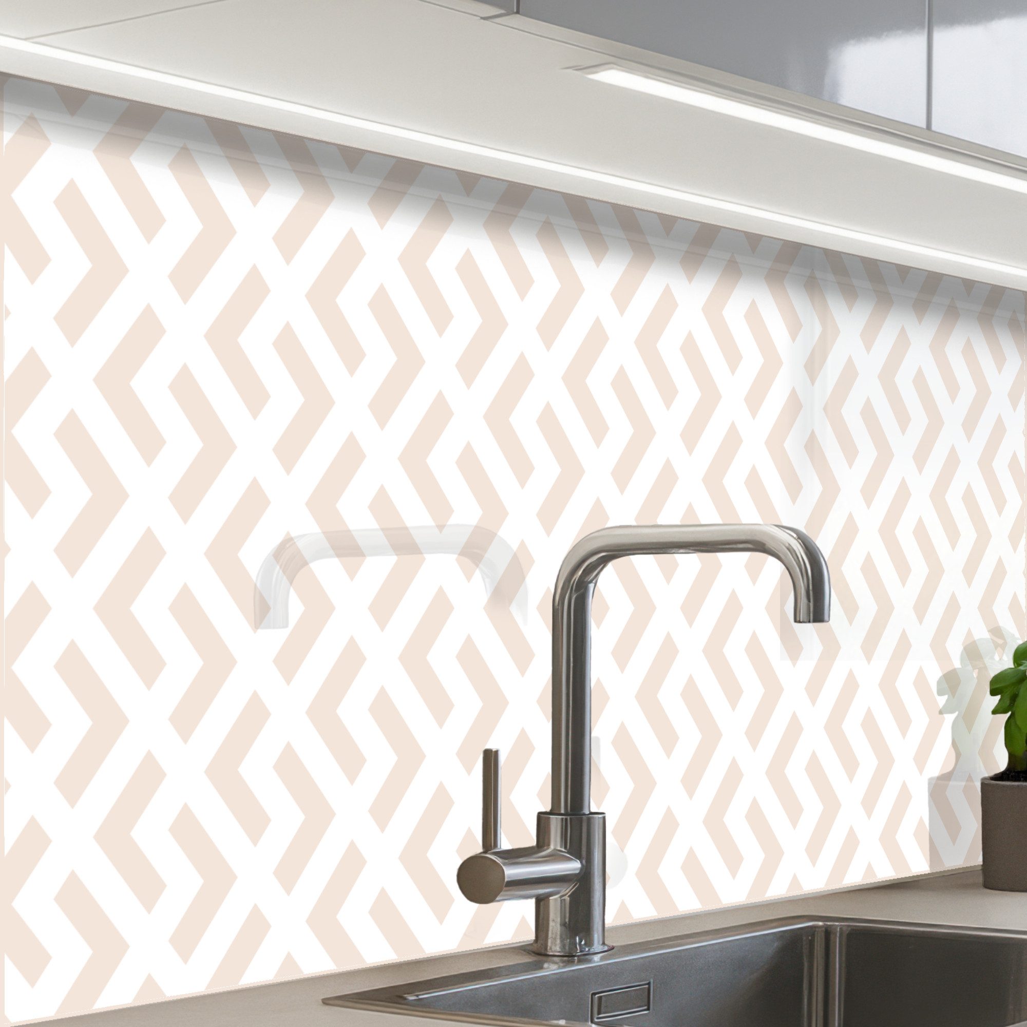 KitchenYeah Küchenrückwand Muster selbstklebend (keine Folie) Abstrakt - Muster - Gestaltung - Li, (1-tlg), Spritzschutz, Küche, Rückwand, Küchenwand, Küchenfront, 30x20 cm