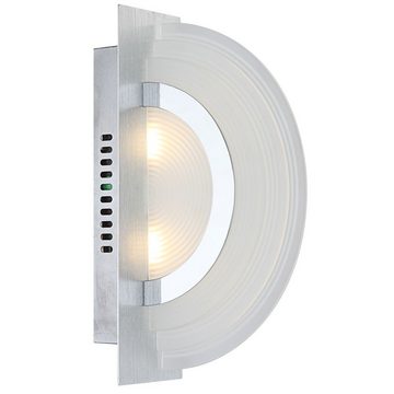 Globo LED Wandleuchte, Leuchtmittel inklusive, Warmweiß, 10 Watt Beleuchtung LED Wandleuchte Glas satiniert Wandlampe Aluminium