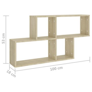 furnicato Wandregal Sonoma-Eiche 100x18x53 cm Holzwerkstoff