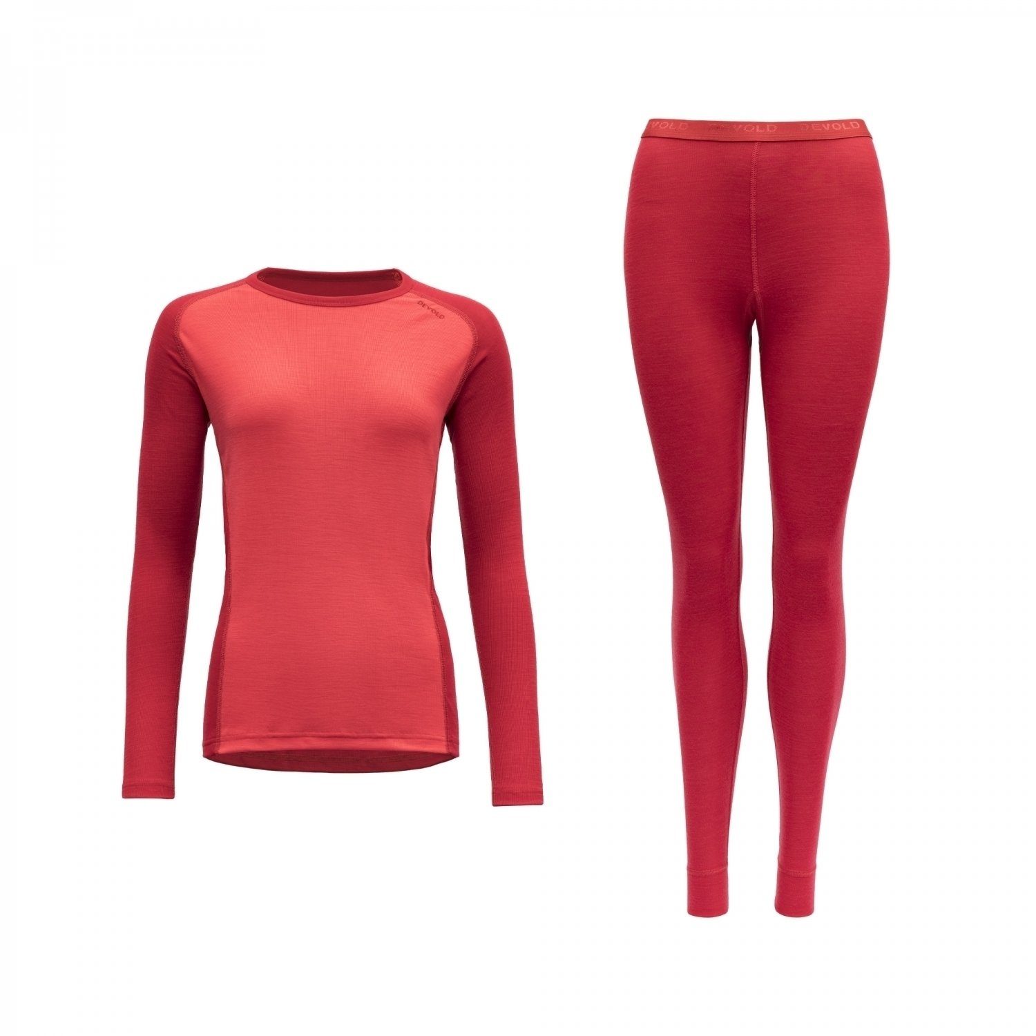 Devold Thermounterhose Multi Sport Women Shirt/Long Johns Funktionsunterwäsche Set rot