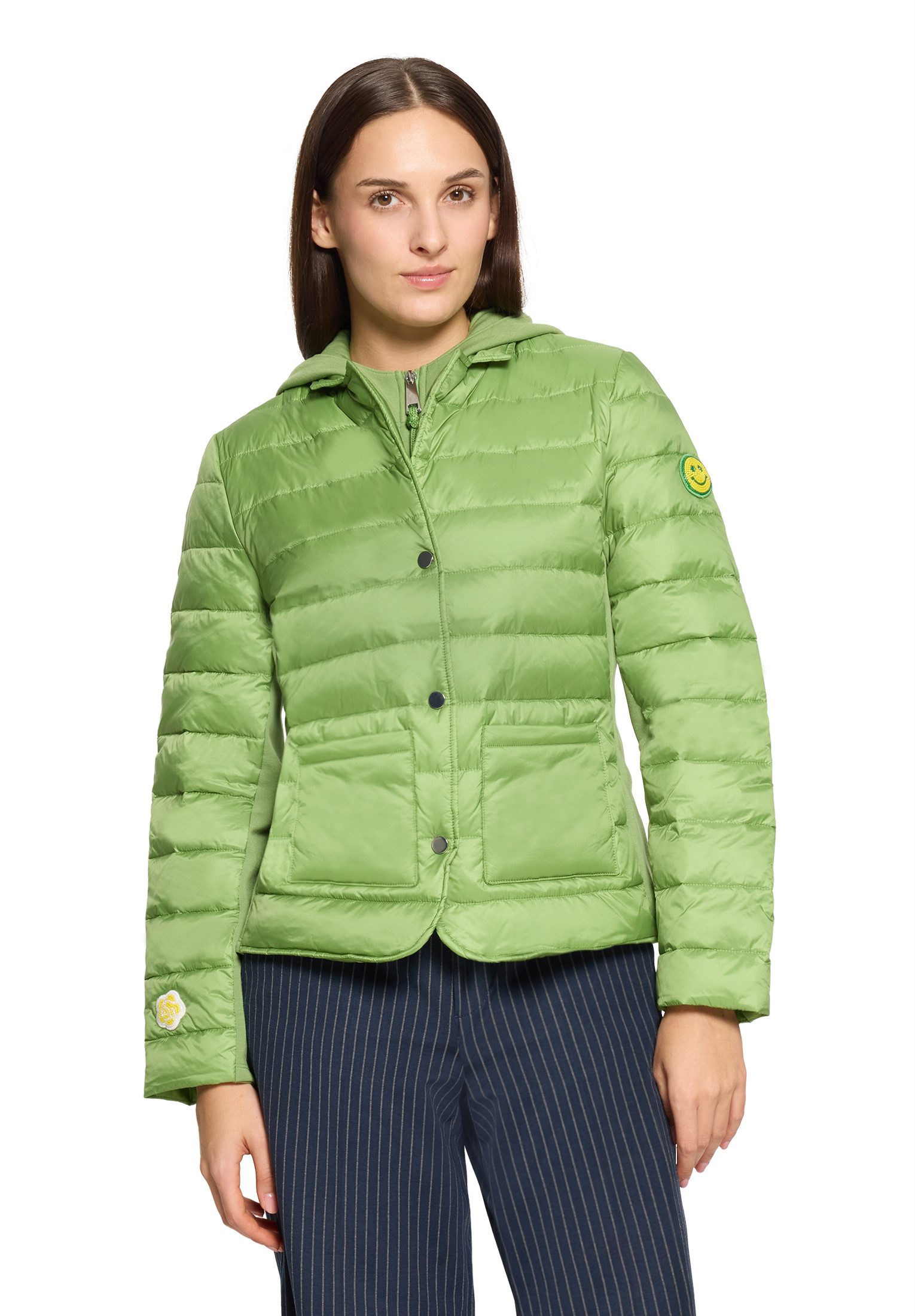 Cartoon Steppjacke Damen mit abnehmbarer Kapuze